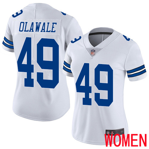 Women Dallas Cowboys Limited White Jamize Olawale Road 49 Vapor Untouchable NFL Jersey